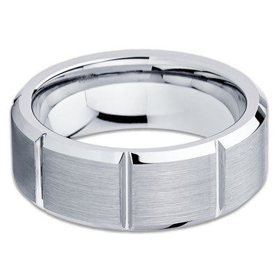 Cobalt Wedding Band - Cobalt Wedding Ring - Brush Cobalt Ring - Beveled - Clean Casting Jewelry