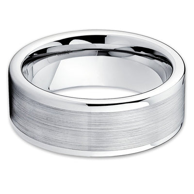 Cobalt Wedding Band - Cobalt Wedding Ring - Silver Brush - Cobalt Chrome Ring - Clean Casting Jewelry