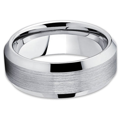Cobalt Wedding Band - Silver Cobalt Ring - Beveled - Cobalt Wedding Band - Clean Casting Jewelry